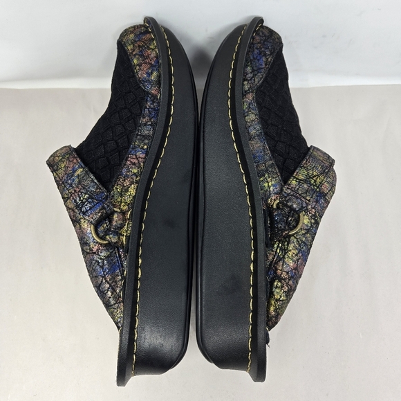 Alegria Seville Sierra Clog Sz 40=9.5 to 10 Colorful Leather & Fabric Upper - Picture 8 of 14